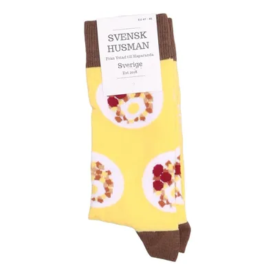Chaussettes (Jaune, Marron, Blanc) de Svensk Husman Coton, Élasthane, Polyamide