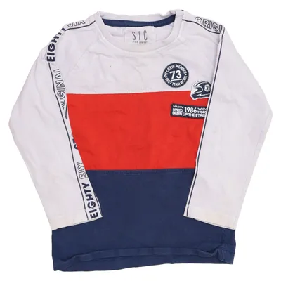 Long sleeve T-shirt (Gray, Red, Blue) from STC Cotton