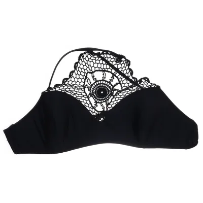 Bikini top (Zwart) van River Island Elastaan, Nylon, Polyester