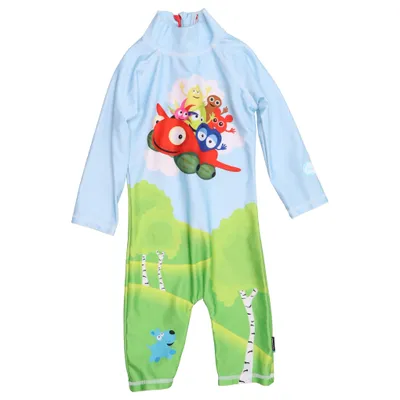 Sparkedragt (Blå, Grøn, Flerfarvet) fra Swimpy Elastan, Polyester