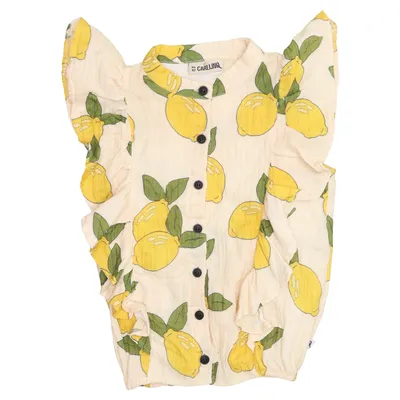 Top (Beige, Multicolored) from Carlijnq Elastane, Organic cotton