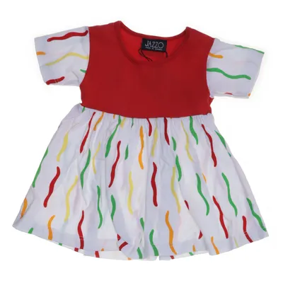 Klänning (Vit, Röd, Flerfärgad) från Jazzo Bomull, Elastan