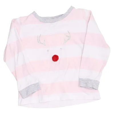Långärmad t-shirt (Rosa, Vit, Grå) från The Little White Company Bomull
