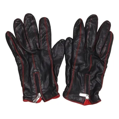 Leather gloves (Black, Red) from Belsac
