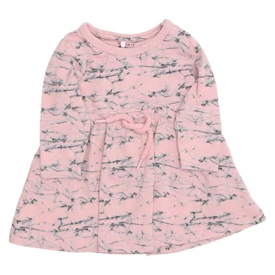 Kjole (Pink, Grå) fra Name It Minimize Elastan, Økologisk bomuld