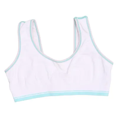 Brassière (Blanc, Turquoise) de Lycra Élasthane, Polyamide