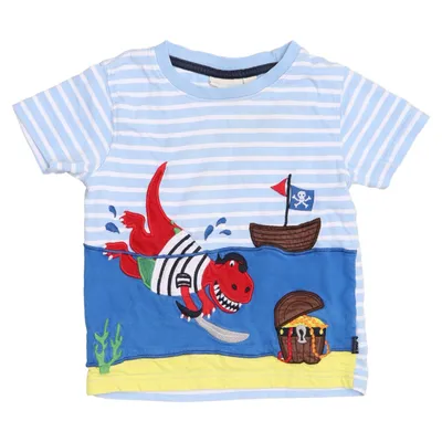 T-shirt (Blue, Multicolored) from Jojo Maman Bébé Cotton