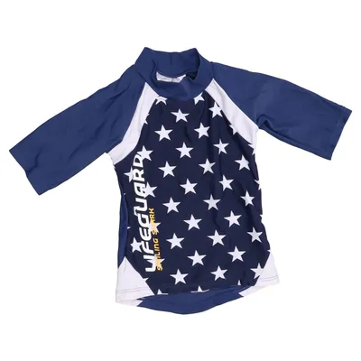 Swim shirt (Blue, White) from Smiling Shark Elastane, Polyamide