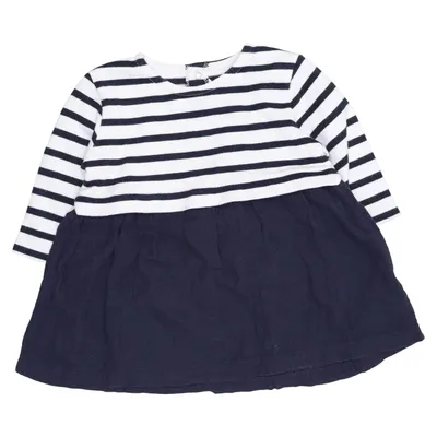 Dress (Blue, White) from Petit Bateau Cotton