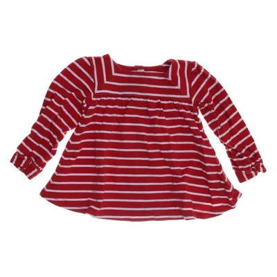 Blouse (Red, White) from Polarn O. Pyret Cotton, Elastane