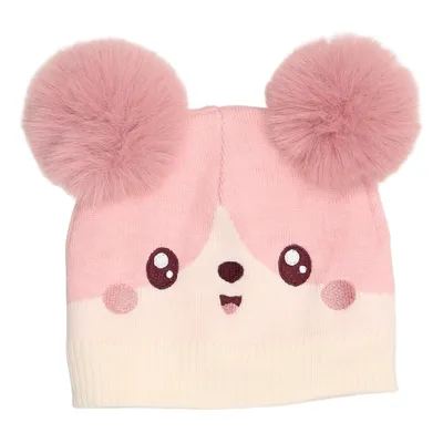 Bobble hat (Pink, Beige) from C&A Acrylic, Polyester