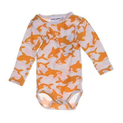 Body (Hvid, Orange) fra Mini Rodini Økologisk bomuld