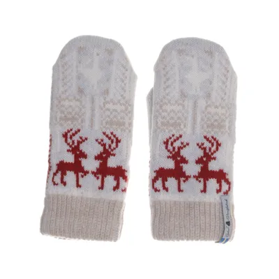Mittens (Beige, Multicolored) from Öjbro Vantfabrik Merino wool