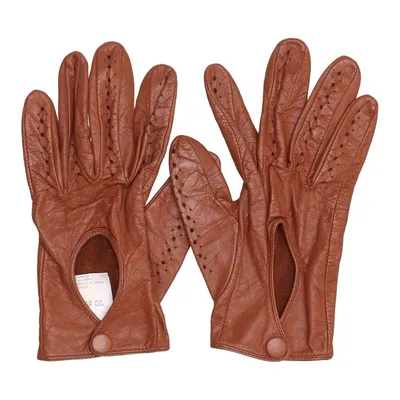 Läderhandskar (Brun) från Lindex Skinn