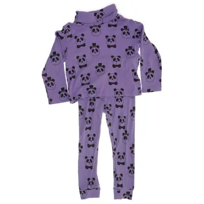 Pyjama (Lila, Zwart) van Mini Rodini Organisch katoen
