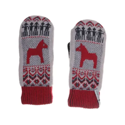 Mittens (Gray, Multicolored) from Öjbro Vantfabrik Merino wool