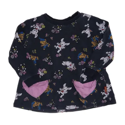 Klänning (Svart, Rosa, Flerfärgad) från Bamse by Lindex Bomull, Elastan