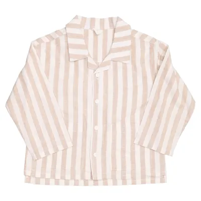 Shirt (Beige, White) from Arket Cotton, Linen