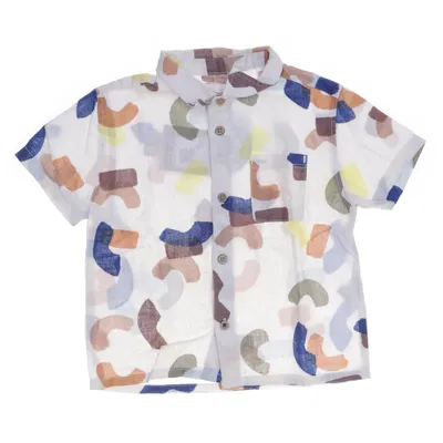 Korte mouwen shirt (Wit, Meerkleurig) van Zara