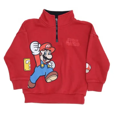 Sweatshirt (Rood) van Super Mario Katoen, Polyester