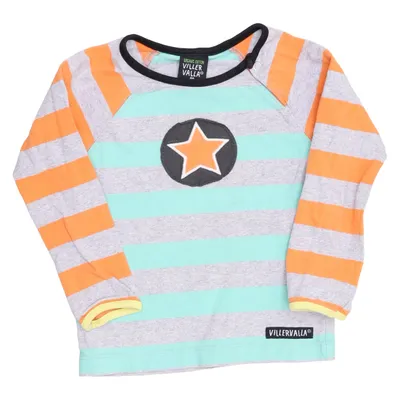 Long sleeve T-shirt (Green, Gray, Orange) from Villervalla Organic cotton