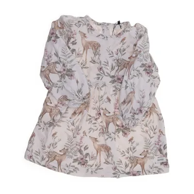 Klänning (Beige, Flerfärgad) från Newbie by KappAhl Bomull, Elastan