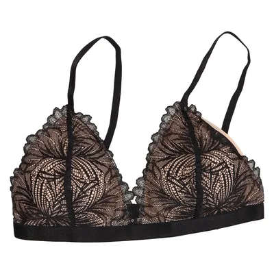 Bralette (Svart, Beige) från Underprotection Elastan, Polyamid