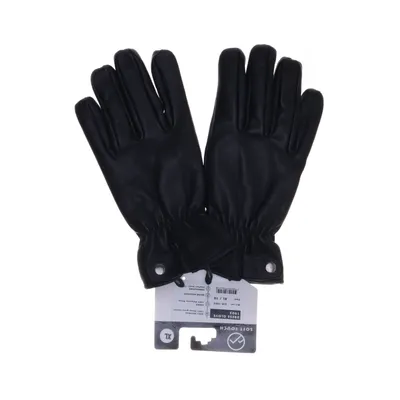 Leren handschoenen (Zwart) van Soft Touch Polyester, Leer