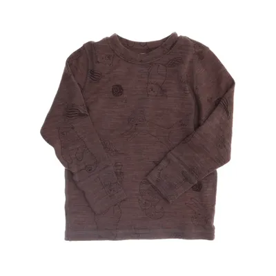 Långärmad t-shirt (Brun) från Lindex Ull