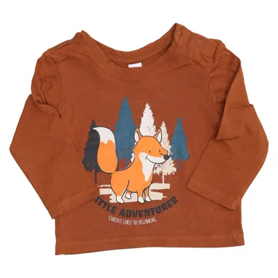 Långärmad t-shirt (Brun, Flerfärgad) från Dopo Dopo Baby Bomull