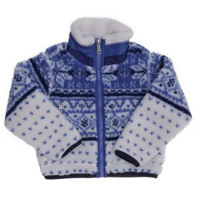 Fleece jacket (White, Blue) from Polo Ralph Lauren Acrylic, Cotton, Polyester