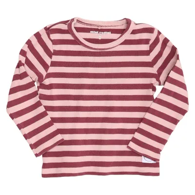 Long sleeve T-shirt (Pink, Brown) from Mini Rodini Elastane, Organic cotton