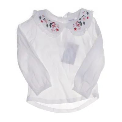 Blus (Vit) från Lindex Kids Bomull, Elastan