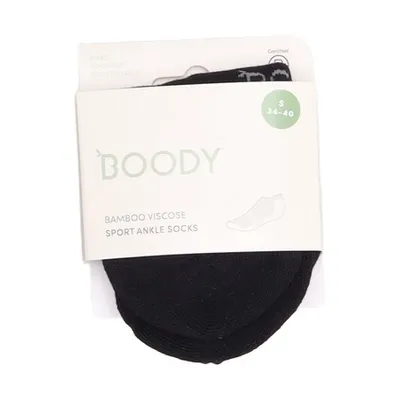 Chaussettes (Noir) de Boody Élasthane, Coton biologique, Polyester recyclé