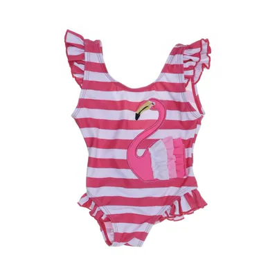 Swimsuit (Pink, White) from Lamino Elastane, Polyester