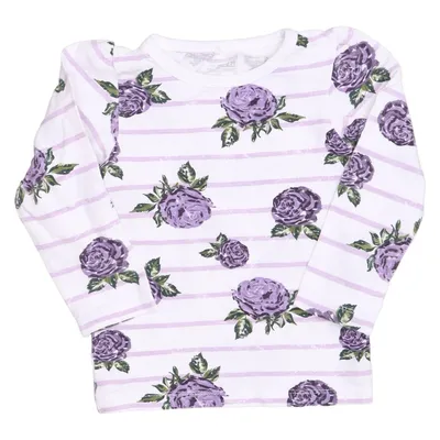 T-shirt à manches longues (Blanc, Violet, Vert) de Name It Coton, Élasthane