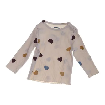 Långärmad t-shirt (Beige, Flerfärgad) från Rikiki Bomull, Elastan