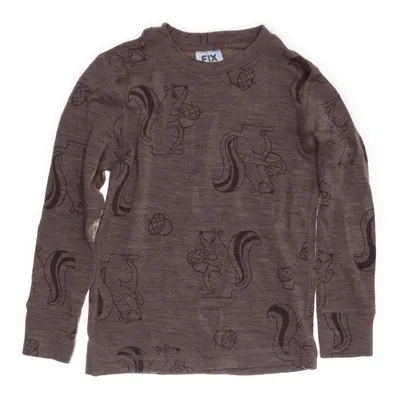 Underställströja (Beige, Brun) från Fix by Lindex Merinoull, Återvunnen polyester