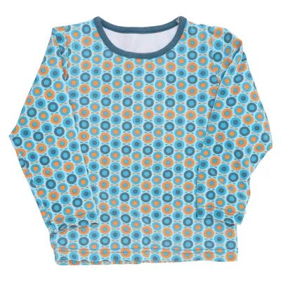 Long sleeve T-shirt (Blue, Orange, Multicolored) from Katvig Elastane, Organic cotton