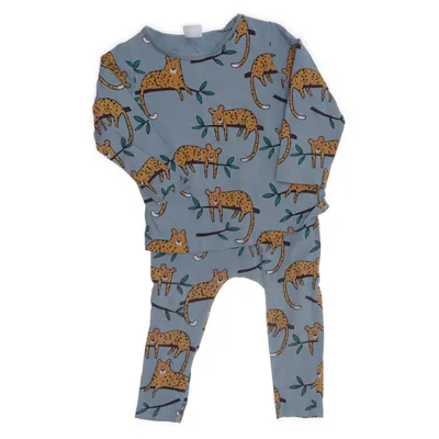 Pyjamas (Blå, Flerfärgad) från Next Baby Elastan, Ekologisk bomull