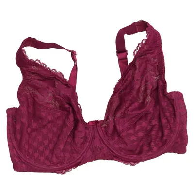 Bra (Purple) from Bonprix Cotton, Elastane, Polyamide