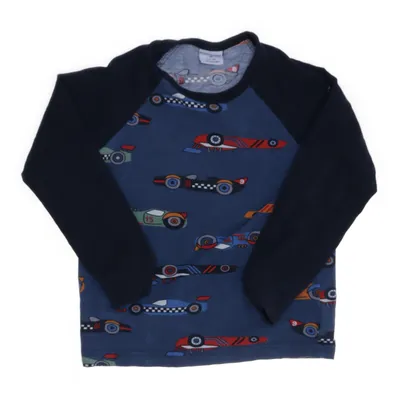 Långärmad t-shirt (Blå, Flerfärgad) från Polarn O. Pyret Ekologisk bomull, Elastan