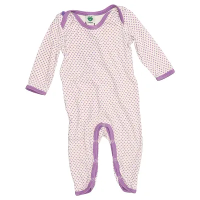 Barboteuse (Blanc, Violet) de Småfolk Coton