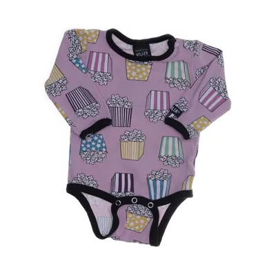 Body (Lila, Flerfärgad) från Villervalla Elastan, Ekologisk bomull