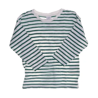 Långärmad t-shirt (Grön, Vit) från Lindex Kids Bomull