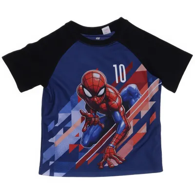 T-shirt (Blauw, Zwart, Meerkleurig) van H&M x Marvel Polyester