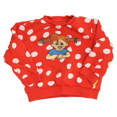 Sweatshirt (Red, White, Multicolored) from Pippi Långstrump Cotton
