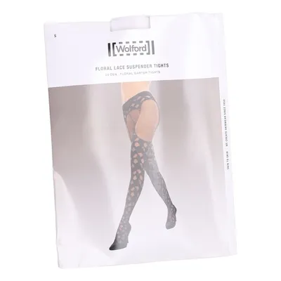 Nylon panty (Floral Lace Suspender Tights) van Wolford Elastaan, Polyamide