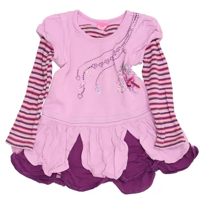 Kjole (Lilla, Pink) fra Pampolina Bomuld, Elastan