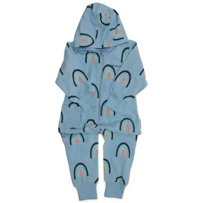 Mjukisdräkt (Blå, Flerfärgad) från Geggamoja Elastan, Ekologisk bomull